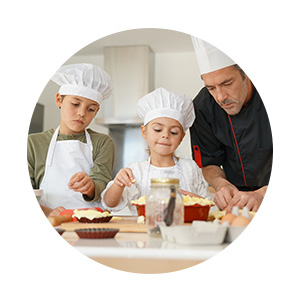 Cours de cuisine à l'école