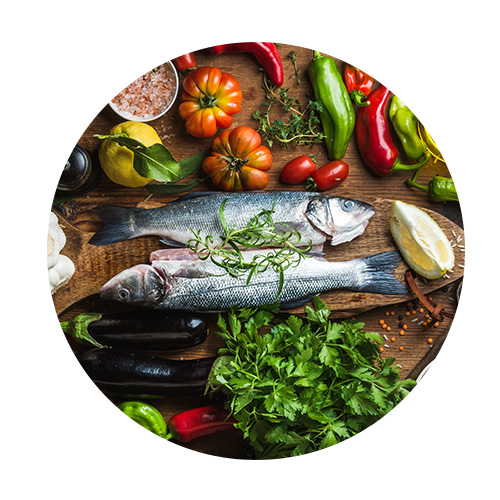Plan de travail cuisine - alimentation méditerranéenne