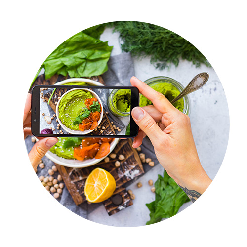 alimentation saine et réseaux sociaux
